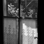 Rideaux brodés de la porte côté terrasse